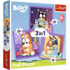 TREFL Puzzle 3v1 Bluey - Zoznámte sa s Blueym