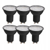 Žiarovka, žiarivka - 6x čierna LED žiarovka GU10 6,9 W OSRAM 2700K Teplo (6x čierna LED žiarovka GU10 6,9 W OSRAM 2700K Teplo)