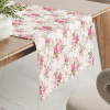 Biante Dekoračný behúň na stôl PML-107 Ružové ružičky na bielom 45x180 cm