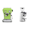 Ascaso Dream ONE, Fresh Pistachio + Rocket Espresso SUPER FAUSTO, chrome