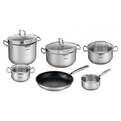 Tefal Duetto+ G732SA55 sada nerezového riadu 10 ks / 4x hrniec / 4x pokrievka / 1x rajnica / 1x panvica (G732SA55)