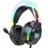Onikuma herné slúchadlá s mikrofónom RGB, káblové slúchadlá do uší pre hráčov
