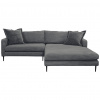 P & B ROHOVÁ SEDAČKA, textil, grafitová - Sedačky - 002330003418