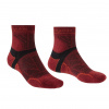 Pánske bežecké ponožky Bridgedale Trail Run Lightweight Merino 3/4Crew Red Veľkosť: EUR 44-47