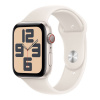 Apple Watch SE GPS + Cellular 44mm Starlight Aluminium Case with Starlight Sport Band - S/M MXGT3QC/A