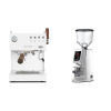 Ascaso Steel DUO PID PLUS, White&Wood + Eureka Atom W 65, chrome