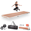 Insportline Airtrack Airstunt 400x100x10 cm mocha mousse s elektrickou pumpou