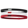 Nike 3 Pack Headbands Adults Black/White/Red One Size