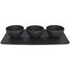 Villeroy & Boch Manufacture Rock súprava misiek na dip s podnosom 10-4239-9023