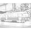 ZUTY Bodkovanie - ELEKTRIČKA S VIANOČNÝM STROMOM Rámovanie: bez rámu a bez vypnutia plátna, Rozmer: 80x100 cm