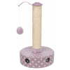 JUNIOR škrabadlo pre mačiatka ø 26 cm/ 47 cm, fleece/sisal, svetlá lila