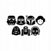CUKROVÁ TLAČ jedlý obrázok na tortu Cukrová hmota Ikony Masky Star Wars + MENO