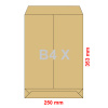 Obálky B4 X 250x353 mm dno tašky hnedé (250ks)