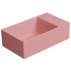 GSI KUBE X COLOR KUBE X keramické umývadlo 40x23cm, bez otvoru, pravé/ľavé, blush mat 9484024