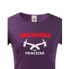 Hasičské tričko Som hasička, nie princezná, Barva Fialová, Velikost XL Bezvatriko.cz 0375