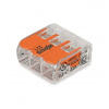 Wago Svorka 221-413 SVORKA S PÁČKOU 3X0.14-4 MM2 TRANSPARENT/ORANŽOVÁ