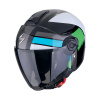 Helma na motorku SCORPION EXO-CITY II BLUR čierno/bielo/zelená Veľkosť: M