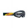 Okuliare 100% FMF POWERCORE black s čírym sklom