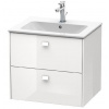 Duravit Brioso - Umývadlová skrinka 55x62x48 cm, 2 zásuvky, lesklá biela BR410102222