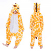 Pyžamo, župán - Onesie (kombinézy) Luno Veľkosť 122 hnedá, oranžová, žltá (Žirafové pyžamy Kigurumi Aresie outfit 122 - 134 cm)