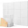 SAMOLEPIACE AKUSTICKÉ PANELY 12X30X30X1, IZOLAČNÉ, BIELE, ZVUKOTESNÉ