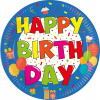 Procos Kvalitné kompostovateľné taniere Happy Birthday