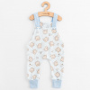 Detské bavlnené záhradníčky New Baby Biscuits modrá - 56 (0-3m)