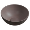 Sapho Small - Umývadielko na dosku, priemer 26 cm, bez prepadu, tmavohnedá MR26015