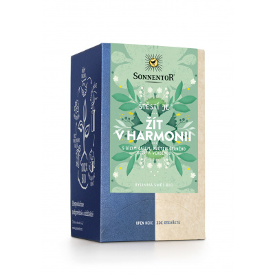 Sonnentor Šťastie je žiť v harmónii bylinný čaj 27 g