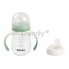 Fľaša Bidon na učenie pitia 2in1 Training Bottle Beaba Sage Green 210 ml zelená od 4 mes