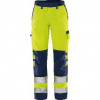 FRISTADS výstražné dám.kalhoty HIGH VIS GREEN 2642 GPLU žlutá/námořnická vel. 34