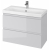 Cersanit Moduo skrinka 79.5x37.5x57 cm závesná kúpeľňová skrinka pod umývadlo sivá S929-001