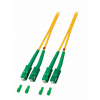 Fiber kábel SC/APC-SC/APC, 15m Duplex OS2(9/125µm), LSOH, 3mm, žltý