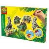 Kreatívna sada SES Sadrový trojkomplet - dinosaury (8710341014063)