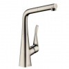 Hansgrohe M71 - Drezová batéria M7114-H320 s výsuvnou spŕškou, sBOX, vzhľad nehrdzavejúcej ocele - 73812800
