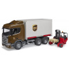 Auto Bruder 3582 Logistická Scania UPS s vysokozdvižným vozíkom