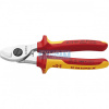 KNIPEX 95 16 165 Kabelové nůžky 165 mm VDE izolace chromované