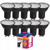 Žiarovka, žiarivka - 10x čierna LED žiarovka GU10 6,9 W OSRAM 4000K (10x čierna LED žiarovka GU10 6,9 W OSRAM 4000K)