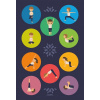 Ourbaby joga mat 33390-0 obdĺžnik 100 x 150 cm farieb