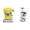 Ascaso Dream ONE, Sun Yellow + Rocket Espresso SUPER FAUSTO, chrome