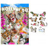 Puzzle Wooden city Drevené puzzle Mačiatka v Hollywoode 2v1, 75 dielikov eko (5904151820713)