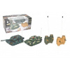 Wiky Tank RC 2 ks 20cm tanková bitva+dobíjecí pack 27MHZ se zvukem se světlem v krabici 34x16x20cm