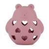 PETITEMARS PETITE&MARS Hračka silikónová s hrkálkou Bear Basil Dusty Rose 0m+