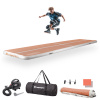 Insportline Airtrack Airstunt 500x100x10 cm mocha mousse s elektrickou pumpou