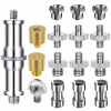 Statívový adaptér skrutka tŕň závit 1/4 3/8 spigot Sada 16v1
