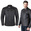 W-tec Kožená moto bunda Mungelli EVO (Barva: vintage černo-hnědá, Velikost: XL)