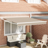zahrada-XL Manuálna vysúvacia markíza Béžová 350x250 cm, vidaXL Náhradná tkanina na markízu pre rám 3.5x2.5 m Béžová 3330347