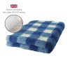 DRYBED Premium Vet Bed Káro modrý + béžový 100 x 75 cm