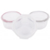 Bo Jungle Skleněné misky s víčky B-Glass Bowls 280 ml White/Grey/Pink