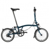 Skladací bicykel Brompton C Line Black Edition, Ocean Blue typ riadidiel M